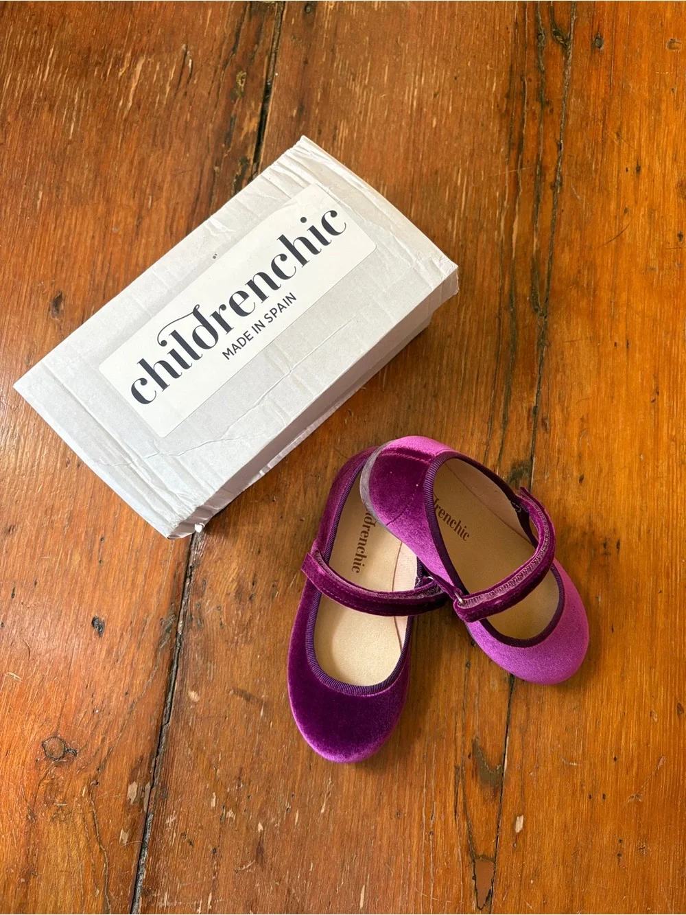 Childrenchic New in Box Cassie Mary Jane in Plum Velvet Marjen